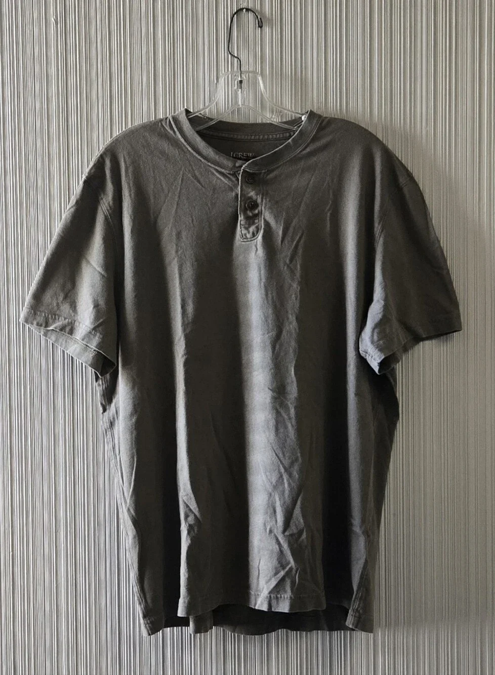 J. Crew Classic Short Sleeve  Vintage Wash Cotton Henley size Large Nwot